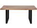 Table à manger 180 cm bois massif et pieds carrés acier noir Kinoa - Photo n°2