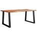 Table à manger 180x90x75 cm bois d'acacia solide à bord vif - Photo n°2