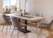 Table a manger a rallonge - Style industriel - Décor chene sonoma et noir - L 120-200 x P 80 x H 75 cm - Photo n°2