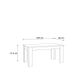 Table a manger - Blanc et béton gris clair - PILVIL - 160 x I90 x H 75 cm - Photo n°6
