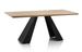 Table à manger bois chêne clair et pieds métal noir Mel L 180 cm - Photo n°1