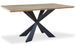 Table à manger bois clair et pieds métal noir Louna 160 cm - Photo n°1