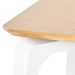 Table à manger bois d'hévéa avec placage chêne et pieds laqué blanc Kika 140 cm - Photo n°3
