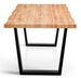 Table à manger bois de chêne rustique et métal noir Kibak 160 cm - Photo n°3