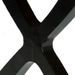 Table à manger bois de récupération et pieds métal noir en X courbé Ledor 180 cm - Photo n°5
