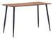 Table à manger bois foncé et pieds métal noir Azkar 120 cm - Photo n°1