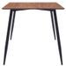 Table à manger bois foncé et pieds métal noir Azkar 140 cm - Photo n°3