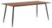 Table à manger bois foncé et pieds métal noir Azkar 180 cm - Photo n°1