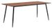 Table à manger bois foncé et pieds métal noir Azkar 200 cm - Photo n°1