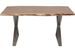 Table à manger bois massif et pieds en croix acier chromé Kiwa 160 cm - Photo n°2