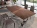 Table à manger bois noyer et acier chromé Pialo 220 cm - Photo n°4