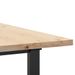 Table à manger cadre en O 160x80x75,5 cm bois pin massif fonte - Photo n°7