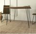 Table à manger carrée bois clair et pieds en forme d'épingles acier noir Kizone 90 cm - Photo n°4