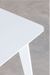 Table à manger carrée bois d'hévéa blanc Kise 100 cm - Photo n°3