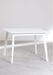 Table à manger carrée bois d'hévéa blanc Kise 100 cm - Photo n°4