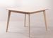 Table à manger carrée bois d'hévéa cendré clair Kise 100 cm - Photo n°1