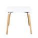 Table à manger carrée bois naturel et blanc Tuly 80 cm - Photo n°2