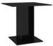 Table à manger carrée bois noir brillant Lerina 80 cm - Photo n°1