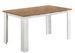 Table à manger carrée bois Oak et blanc brillant Sting 120 cm - Photo n°1