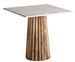 Table à manger carrée bois plissé et marbre 80 cm José Manuel Ferrero d’Estudi - Photo n°6