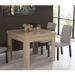 Table a manger carrée extensible NUORI 4 a 8 personnes style contemporain décor chene clair - L 96-190 x l 95 cm - Photo n°3