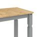 Table à manger Corona gris 112x60x75 cm bois massif de pin - Photo n°7