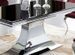 Table à manger design acier chromé et noir trempé Dazer 180 cm - Photo n°3