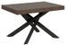 Table à manger design ARTEMIS – Plateau bois plusieurs coloris et pieds entrelacés en acier anthracite - Photo n°1