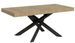 Table à manger design ARTEMIS – Plateau bois plusieurs coloris et pieds entrelacés en acier anthracite - Photo n°1
