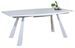 Table à manger design extensible blanc laqué et pieds acier blanc Siroka 180 à 230 cm - Photo n°1