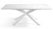 Table à manger design extensible blanc mat et pieds métal blanc Reina 160 à 210 cm - Photo n°4