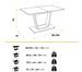 Table à manger design extensible bois de chêne et métal noir Tirano 150 à 190 cm - Photo n°7