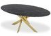 Table à manger effet marbre noir et pieds métal doré Nelly 180 cm - Photo n°1