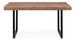 Table à manger en bois clair d'acacia vernis mat et pieds acier noir Makune 160 cm - Photo n°2