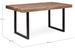 Table à manger en bois clair d'acacia vernis mat et pieds acier noir Makune 160 cm - Photo n°4