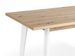 Table à manger en bois chêne clair et pieds bois blanc Kalieto 160 cm - Photo n°4