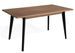 Table à manger en bois marron et pieds bois noir Kalieto 160 cm - Photo n°1