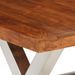 Table à manger et 6 Chaises bois d'acacia acier inoxydable Lavina - Photo n°6