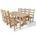 Table à manger et 8 chaises teck blanchi Jarko - Photo n°1