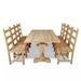 Table à manger et 8 chaises teck blanchi Jarko - Photo n°2