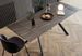 Table à manger extensible 140/200 cm grés céramique marron et acier noir Kouros - Photo n°2