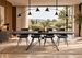 Table à manger extensible AMANDINE 160 à 240 cm – Céramique marron graphite et acier noir – Design italien - Photo n°1