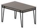 Table à manger extensible bois taupe et métal noir Kasper 130/170 cm - Photo n°1