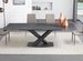 Table à manger extensible céramique effet marbre noir et pieds acier noir Lady 180/260 cm - Photo n°1