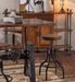 Table à manger industrielle hauteur réglable fer noir et bois de manguier marron Kouba 160 cm - Photo n°2