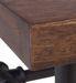 Table à manger industrielle hauteur réglable fer noir et bois de manguier marron Kouba 160 cm - Photo n°8