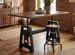 Table à manger industrielle hauteur réglable KUBA 160 cm - Bois de manguier & fer - Photo n°1
