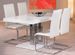 Table à manger laqué blanc et pieds métal chromé Arazzi 160 cm - Photo n°2