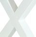 Table à manger manguier massif clair et pieds métal blanc en X droit Ledor 180 cm - Photo n°4