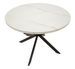 Table à manger extensible effet marbre structure métal noir Martin - Photo n°1